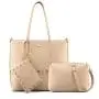 LOVEVOOK factory 2022 custom logo PU Leather Office Ladies Tote 3 pcs Bags Women HandBags Set