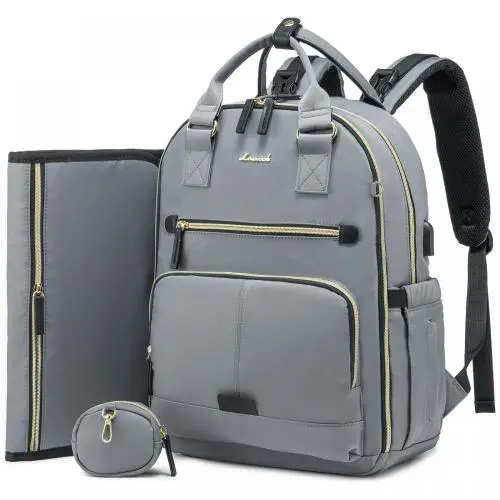 LOVEVOOK Manufacturer Custom Logo fashion Portable Nappy Mommy Bag travel women Diaper Bag Baby Backpack with Pacifier case