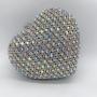 Wholesale Handmade luxury full rhinestones clutch bag purses heart shape evening bag crystal flower elegant handbags collection