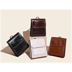 Realer 2021 new fashion genuine leather backpacks women high quality vintage casual daily backpack bag for Teenage girls
