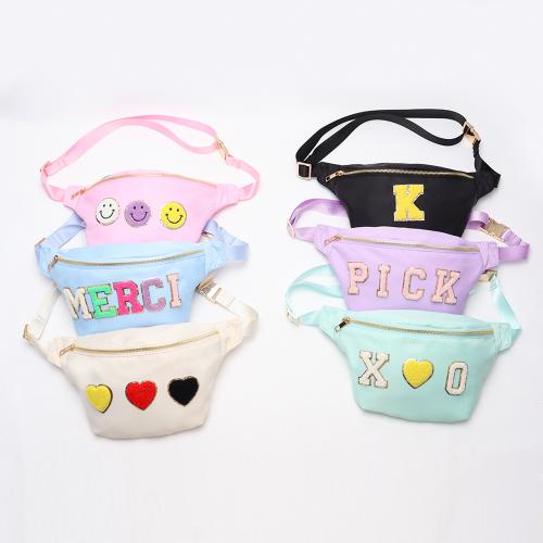 Keymay Customizable Printable Embroidered Zippers Straps Nylon Running Belt Waist Bag Sports Fanny Pack