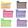 Gelory Zipper Mesh Pouch Document Bag Zipper File bags Storage Pouch Pencil Cases