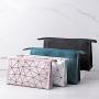 2024 Custom Multicolor Two Sizes Lingge Geometric Waterproof PU Cosmetic Bag Women Cosmetics Storage Bag Wholesale