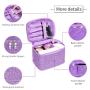 Inspired Designer Makeup Case Purple Makeup Brush Bag Organizer Storage Box Make up  Brush  Beauty Cas Makeup Box Case