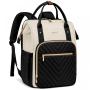 LOVEVOOK custom logo fashion quilted 15.6 17in large capacity women computer backpack bag for travel work school laptop backpack