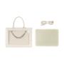 High Quality PU Tote Ita Bag Transparent Window Pins Leather Ita Hand Bag Clear Window Shoulder Bags