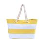 China Manufacturer Wholesale Fashion Rope Handle Stripe Canvas Beach Tote Bag