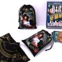 Factory Custom Black Velvet Material Tablecloth Tarot Bag Hot Stamping Drawstring Dices Poker Card Dust Pouch