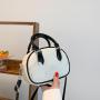 Color matching fashion bag women's 2023 new trend summer hand-held one-shoulder oval bag Western style simple messenger women's