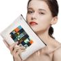 Gelory Zipper Canvas Makeup Pouches Women Travel Cosmetic Bags Portable Travel Makeup Bag With Zipper