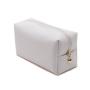 2024 New Fashion Design Private Label Custom Logo PU Leather Hand Bags Ladies Women Leather Pouches Plain Pink Makeup Bag