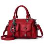 ZR548 New Fashion Women Handbag Simple PU Leather Zipper Shoulder Bag Female Texture Crossbody Polyester Cotton Dinner Bag