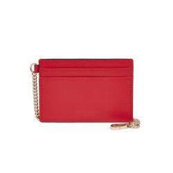 RFID Key Ring Card Holder Slim Leather Card Holder Wallet With Key Chain