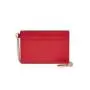 RFID Key Ring Card Holder Slim Leather Card Holder Wallet With Key Chain