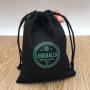 Black Burlap Drawstring Bag For Packaging
