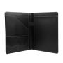 Black eco-frienly vegan leather portfolio file folder leather portfolio a4