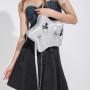 Custom Tote bag Star decoration Simple PU women's bag portable zipper single shoulder chain niche design plus logo