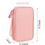 Pink Small Electronics Carrying Case Bag Travel Gadgets Organizer Pouch for Tech & Accessories