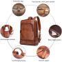 2023 hot selling  computer bag Genuine Leather Vintage Laptop Backpack for Men