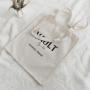 High Quality Organic Cotton Tote Travel Gift Bag For Women Custom Logo Printing Cotton Handle Shopping Bag