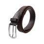 Fashion men belt genuine leather weaved belt alloy pin buckle braided belt for men