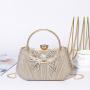 New arrival diamond inlaid banquet evening dress bag champagne hand bags chain crossbody bowknot evening bag 2024 handbags pochette femme