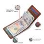 Slim Leather Wallets For Men Rfid Blocking Bifold Leather Minimalist Front Pocket Wallets Money Clip Thin Mens
