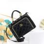 2024 hot selling large size Ruffles women's handbags quality PU ladies bags fashion  tote bags for girls supplier 32 cm
