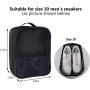 Gelory Women Men Travel Gym Portable Shoe Storage Pouch Shoe Packing Cubes Shoe Bags with Trolley Handle Strap