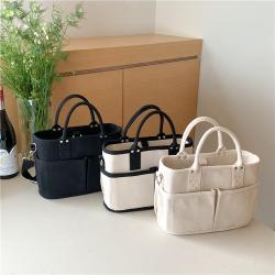 Large Multiple Pockets Shoulder Bags Ladies Large Capacity Women'S Messenger Bags Square Crossbody Canvas Tote Bag