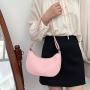 ZX017 New Style Underarm Bag Women Shoulder Strap Handbag Zipper Soft PU Leather Handbag Tote Shoulder Bag Saddle Bag For Women