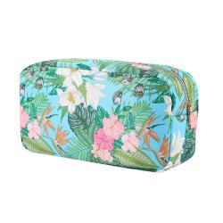 Waterproof Nylon Animal Printed 5 Colors Aloha Hawaii Makeup Zipper Bag Beach Coastal Tropical Print Travel Cosmetic Bag Nylon