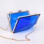 2024 Ladies clutch Purses Fashion Jelly Handbags Transparent Chain Shoulder Box Hand Bag For Women bolsos para mujeres