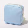 Stock Multi Color Nylon Ice Blue Basics 5 Piece Packing Cosmetic Bag Waist Bag Backpack Makeup Travel Bag Set