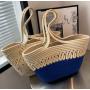 ZWY081 New Women Cotton Cord Weaving Beach Bag Summer French Cutout Shoulder Bag Wholesale Travel Vacation Shopping Tote Bag