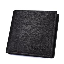 HR005 Man PU Leather Imprinted Solid Color Wallet Business Leisure Dual Color Card Bag New Fashion ID & Credit Card Holders