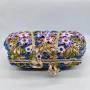 Luxury Rhinestone Purse Enamel Painting Flower Crystal Clutch Bag for Formal Party 2024 Factory Wholesales