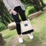 New Fashion Handled Canvas Tote Bucket Drawstring Handbag Messenger Shoulder Sling Bag Women