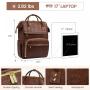 LOVEVOOK Fashion Vintage Leather Backpack 15.6 in Leather Laptop Backpack Teacher Nurse Work Carry On Travel Backpack for Women