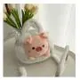Custom Tote bag plush cute animal doll pendant portable decorative zipper single shoulder chain niche design plus logo