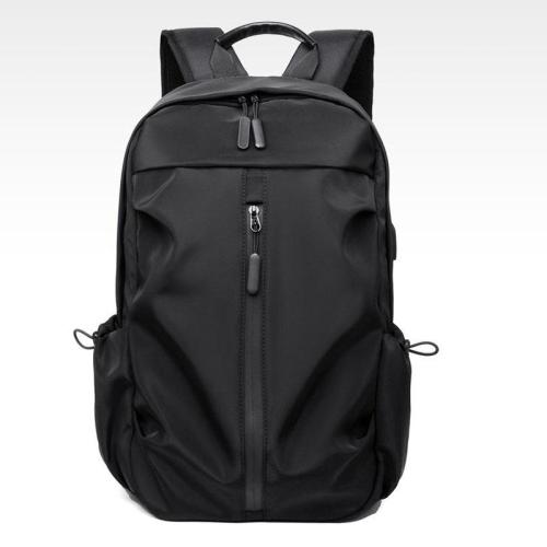 ZWY031 Men New Solid Color USB Charger Laptop Backpack Nylon Breathable Waterproof Backpack Daily Business Outdoor Travel Bag