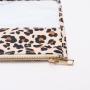 Keymay Custom Waterproof Snacks Mom Glam Leopard  Toiletry Bag Organizer Makeup Storage Flat Pvc Cosmetic Bag Makeup Travel Bag