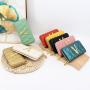 Fashion clutch bags long zipper cell phone clutch purse embroidery card wallet women designer long zipper ladies wallet  20 cm