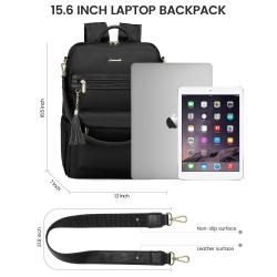 LOVEVOOK 15.6 Inch Convertible Backpack Purse for Women backpack office computer bag Cute business school travel laptop backpack