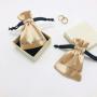 Custom Rose Gold Mini Satin Packaging Cosmetic Jewelry Bag Luxury Logo Printed Makeup Gift Dust Silk Satin Pouch