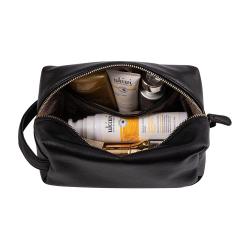 Customized Brand Travel Dopp Kit Wash Bag Men's Shaving Bag Leather Toiletry Bags For Men