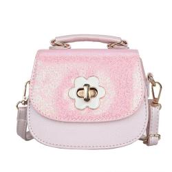 New arrival leather kid mini single crossbody bag fancy sequins little girl handbag