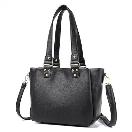 2024 new fashionable  women's handbag independent layered large capacity shoulder crossbody tote bag commuting bag leather bags