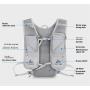 ZR926 Outdoor Nylon Running Backpack 5L Safety Reflective Sports Riding Bag Water Bag Marathon Cycling Hiking Climbing Bag