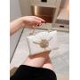 New Arrival Elegant Party Bridal Wedding Hand bags Chain Crossbody Bag Satin White Evening Bags Fashion Handbags For Woman